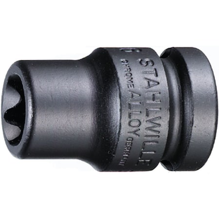 Stahlwille Tools 1/2 Inches Drive Impact Socket Gunmetal, 12, 5 mm (1/2") internal-TORX E18 L.38 mm 23080018